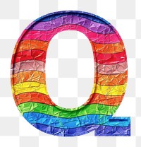 Rainbow with alphabet Q aluminium number symbol.