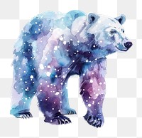 PNG Polar bear in Watercolor style polar bear wildlife animal.