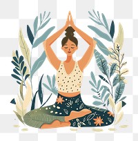 PNG Aesthetic of woman yoga exercise fitness person.