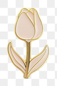 PNG Tulip shape pin badge accessories electronics accessory