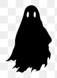 PNG Cartoon ghost silhouette blackbird agelaius stencil.
