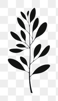 PNG Eucalyptus silhouette art stencil plant.