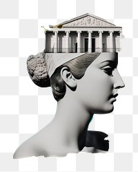 PNG Pop greece traditional art collage represent of greece culture sculpture female person.
