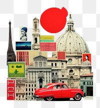 PNG Pop italy traditional art collage represent of italy culture transportation advertisement automobile