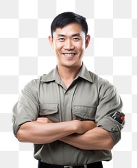 PNG  Asian mechanic smiling photography portrait person