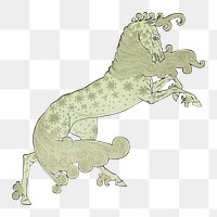 Horse png sticker, vintage animal, transparent background