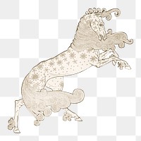 Horse png sticker, vintage animal, transparent background