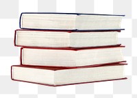 Book stack png sticker, reading image on transparent background