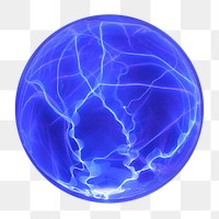 Plasma ball png sticker, science image, transparent background