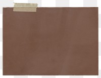 Brown memo png journal sticker, tape, transparent background