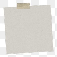 Grey note png journal sticker, tape, transparent background