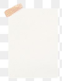 Beige note png scrapbook sticker, glitter brushstroke, transparent background
