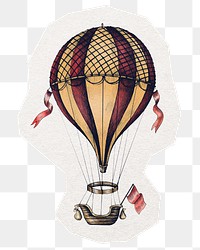 PNG hot air balloon, sticker, transparent background