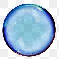 Blue bubble png sticker, aesthetic effect cut out, transparent background