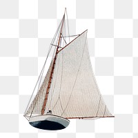 Winslow Homer sailboat png sticker, remixed by rawpixel.