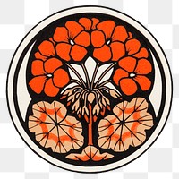 Png East Indian Cherry sticker,  vintage illustration, transparent background