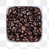 Roasted coffee png sticker, food & drink transparent background