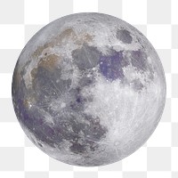 Planet moon png sticker, galaxy image on transparent background