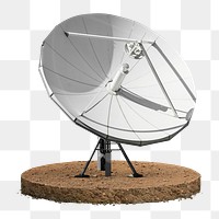 Satellite dish png sticker, transparent background