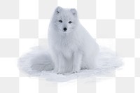 Arctic fox png sticker, animal, transparent background