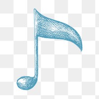 Musical note png sticker, transparent background