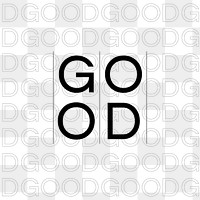 Good typography png pattern, transparent background