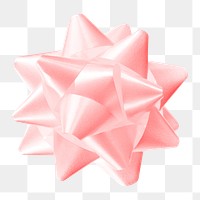 Pink bow png sticker, transparent background