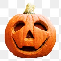 Png Halloween jack-o'-lantern sticker, transparent background