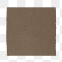 Brown fabric sample png sticker, transparent background