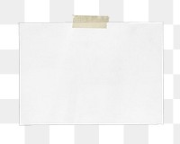 White note paper png sticker, transparent background