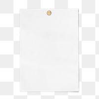 White paper png sticker, transparent background