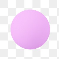 3D ball png pastel pink round sticker, shape collage element, transparent background