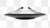 3D UFO png sticker, transparent background