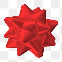 Red bow png sticker, transparent background