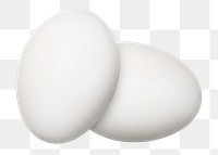 White eggs png sticker, transparent background