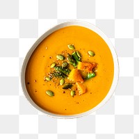 Png  pumpkin soup  sticker, transparent background