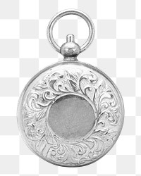 Aesthetic vintage silver pocket watch png on transparent background. Remixed by rawpixel.