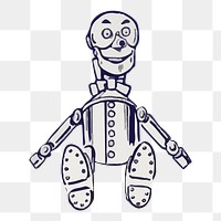 Aesthetic Tinman png from Wizard of Oz on transparent background.  Remastered by rawpixel