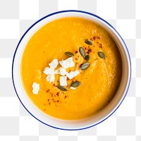 Squash soup  png sticker, transparent background