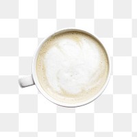 Hot latte png sticker, transparent background