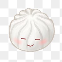 Chinese bun emoji png illustration sticker, transparent background