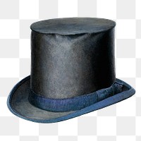 Gentlemen's top hat png sticker, transparent background