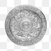 Silver tray png object clipart, transparent background. Remixed by rawpixel.