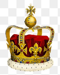 Royal crown png accessory clipart, transparent background. Remixed by rawpixel.