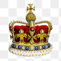 Royal crown png accessory clipart, transparent background. Remixed by rawpixel.