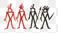 Native American character png drawing sticker, transparent background.  Remastered by rawpixel