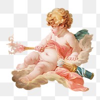 François Boucher's png Allegory of Painting on transparent background.    Remastered by rawpixel