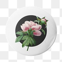 Flower clothing pin png sticker, transparent background