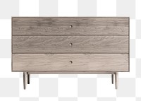 Wooden sideboard png sticker, transparent background