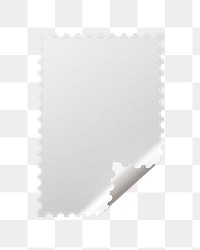 Blank postage stamp png sticker, transparent background